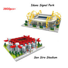 Новые наборы строительных блоков Iduna Signal Park San Siro, стадион, игрушки для детей 2024 - купить недорого