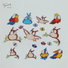 New arrive Hot melt adhesive Cartoon Bird Bee Patch Embroidery Iron on patch Motifs Stickers DIY Clothing Badges Accessories 2024 - buy cheap