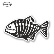 HotMeiNi 13cm x 6cm Cartoon Skeleton Fish Fishing Car Stickers Auto Decals Car Styling Motorcycle Waterproof Car Accessories 2024 - buy cheap