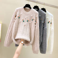 Thick Pink Cute Sweet Female Autumn Clothes Korean Knitted Sweaters For Women'S Pullovers 2020 Winter Sweater Clothes Long A6568 2024 - buy cheap