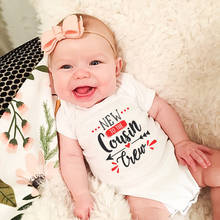 New To The Cousin Crew Baby Bodysuit Cotton Short Sleeve Baby Boy Girl Clothes White Body Baby Newborn Onesie Outfits Rompers 2024 - buy cheap