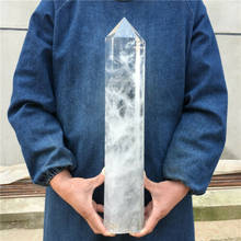 Very long  natural transparent quartz crystal Obelisk point healing wand 2024 - buy cheap