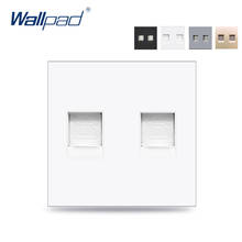 Wallpad, soquete de dupla tel rj11, chave de função de portas para módulo apenas 52*52mm Wallpad, soquete de dupla tel rj11, chave de função de portas para módulo apenas 52*52mm