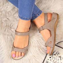 2021 Women Sandals Soft Three Color Stitching Ladies Comfortable Flat Sandals Open Toe Beach Slippers 2024 - buy cheap