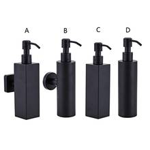 200ml Wall Mounted Shower Bottle Pump Stainless Steel Shampoo Dispenser Black 2024 - buy cheap