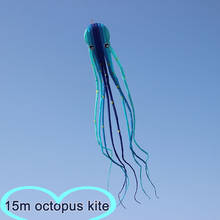 15m Crystal Octopus Kite Soft Inflatable Kite Animal Kite High Quality Anti-tearing Adult Outdoor Sports Flying Tool Kids Toys 2024 - buy cheap