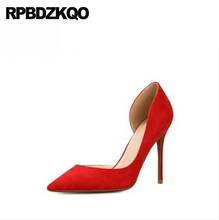 Летняя женская обувь с открытым носком, красная, на высоком каблуке, сандалии на каблуке Туфли-лодочки ультра в стиле д 'Орсе размера плюс; Высота каблука: 8 см экстремальные»; Женская обувь на каблуке 10 42 супер 2024 - купить недорого