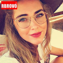 RBROVO 2021 Round Glasses Frame Women Vintage Glasses Women Clear Lens Eyeglasses Frames Women/Men Metal Lentes De Lectura Mujer 2024 - buy cheap