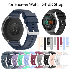 Pulseira esportiva de silicone estilo oficial de 22mm, pulseira para huawei watch gt 2e, pulseira de relógio de cor sólida substituível 2024 - compre barato