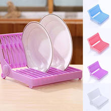 Foldable Dish Plate Storage Holder Plastic Drying Rack Organizer Drainer Home Kitchen Sink Dish Frame 2024 - buy cheap