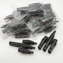 10 Pairs/Lot 3T solar panel connector multi T Branch four way plug battery board assembly parallel connection (3 in one out) 2024 - buy cheap