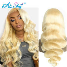Alisky 613 Lace Frontal Wig Brazilian Body Wave Lace Front Human Hair Wigs Pre Plucked With Baby Hair 4x4 Transparent Lace Wig 2024 - buy cheap