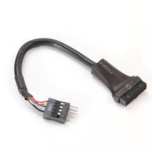 4" USB 3.0 20-Pin Motherboard Header Female to USB 2.0 9-Pin Male Adapter Cable 2024 - buy cheap