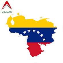 Aliauto Fashion Car Sticker Venezuela Map Flag Auto Accessories Reflective Vinyl Decal for Subaru Golf 4 Mini Cooper,15cm*13cm 2024 - buy cheap