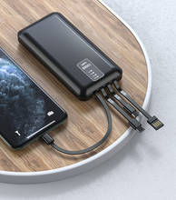 10000 мАч Внешний аккумулятор мобильный телефон портативное зарядное устройство для iPhone 11 Samsung S9 Xiaomi Внешний аккумулятор 10000 мАч повербанк 2024 - купить недорого