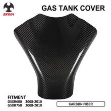 Cubierta negra de fibra de carbono para tanque de combustible y aceite, protección para SUZUKI GSXR600, GSXR750, GSX-R, 600, 750, 2008-2010, 2009 2024 - compra barato
