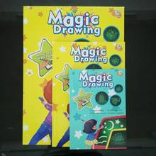 Tablero de dibujo mágico 3D para niños, tableta de dibujo de garabatos con luz, bolígrafo fluorescente divertido, juguetes educativos para niños, 1 unidad 2024 - compra barato