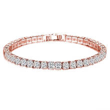 ZSLBS-pulsera de cristal de circonia cúbica redonda para Mujer, brazalete de 17/19Cm, regalos de joyería sencillos para Mujer 2024 - compra barato