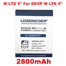 Losoncoer-bateria de 5 polegadas para dexp ixion m lte, número de rastreamento, 2800mah 2024 - compre barato