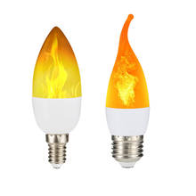 Lâmpada vela de led e27, e14, 110v, efeito de fogo, 220v, 240v, luz tremeluzente, decoração, luz led 2024 - compre barato