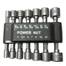 14 PCS Power Nut Driver Bit Set WITHOUT MAGNETIC Metric Socket Wrench Screw 1/4 Inch Driver Hex 2024 - buy cheap