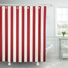 Cortina de ducha Diagonal abstracta clásica, raya roja y blanca, hermoso Color, tela de poliéster impermeable, 60x72 pulgadas 2024 - compra barato