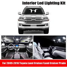 14pcs White No Error LED Light Bulbs Kit For 2009-2016 Toyota Land Cruiser/Land Cruiser Prado Interior Map Dome Door Step Light 2024 - buy cheap