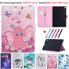 Case for Samsung Galaxy Tab A7 2020 10.4 SM-T500 T505 Case Cute Elephant Cat Cover Funda Para Tablet for Samsung Tab A7 A 7 10 4 2024 - buy cheap