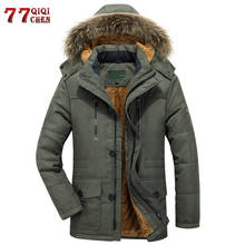 Winter Thicken Warm Jacket Men Cotton Padded Warm Long Parka Coats Casual Fur Hooded Fleece Windbreaker Jackets Men 6XL Overcoat 2024 - buy cheap