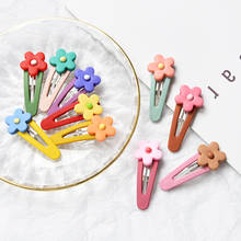 Crianças bonito doce flores barrettes grampos de cabelo meninas colares acrílico oco waterdrops ornamento hairpins crianças acessórios para o cabelo 2024 - compre barato