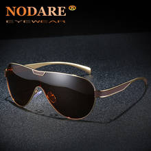 NODARE Brand 2020 Fashion Conjoined Lens Sunglasses Men Polarized Metal Frame Male Sun Glasses Driving Fishing Eyewear zonnebril 2024 - buy cheap