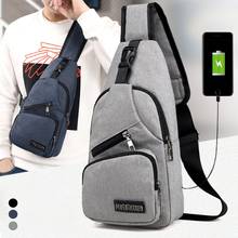 Мужские сумки через плечо с USB-зарядкой, Мужская нагрудная сумка с защитой от кражи, школьная летняя сумка-мессенджер для коротких поездок, Новое поступление 2022 2024 - купить недорого