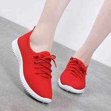 Women's Running Shoes 2020 New Sneakers Solid Black Red Shoes Gym Fitness Trainers Walking Sport Shoes Zapatos Mujer Size 36-41 2024 - buy cheap