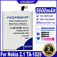 Hsabat he341 5600mah bateria para nokia 2.1 ta-1080 ta-1029 2024 - compre barato