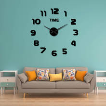 DIY Arabia Numerals Wall Clock 3D Mirror Surface Clock Watch Quiet Sweep Quartz Acrylic Sticker Simple Modern Watch Home Decor 2024 - buy cheap