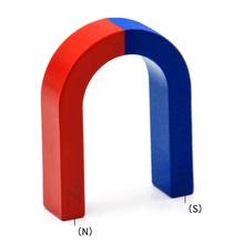 Physics Experiment U Shaped Horseshoe Magnet Pole Red N Blue S Painted Physics Toy science experiment Improve Physics Teaching 2024 - buy cheap