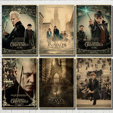 Fantastic Beasts and Where to Find Them Classic Movie Kraft Poster Bar Cafe Living Room Dining room Wall Decorative Paintings 2024 - buy cheap