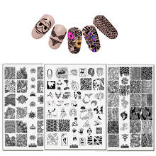 5Pcs Snake Nail Art Stamp Stamping Templates Set Design Sexy Floral Nail Image Stamp Plate Kit Manicure Decoration Accessories 2024 - buy cheap