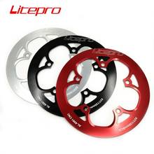 LITEPRO Chain Wheel Guard Plate Alloy 130BCD 52T/53T Single Speed Chainring Sprocket Protection Disc Cover Folding Bike Part 2024 - buy cheap