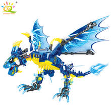 HUIQIBAO-Juego de bloques de construcción modelo Ninjasn Dragon Knight, juguete de construcción con diseño de arma Ninja KAI JAY, 328 piezas, regalo para niños 2024 - compra barato