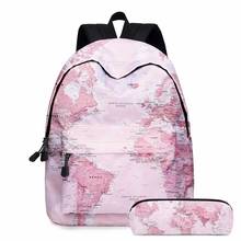 World Map Printed Primary Junior High School Bag for Girls Children Kids Bookbag Backpack New 2021 Back to School Girl Gift 2024 - buy cheap