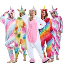 Women Kugurumi Unicorn Pajamas Sets Flannel Cute Animal Pajamas kits Women Winter unicornio Nightie Pyjamas Sleepwear Homewear 2024 - buy cheap