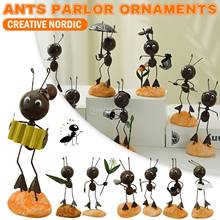 Cartoon Ant Figurine Statue Ant Models Doll DIY Craft Home Office Desktop Decor Ant Ornament Xmas Present Tabletop Sculpture 2024 - buy cheap