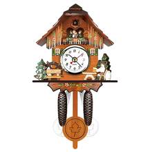 100% Brand New Promotion Antique Wooden Cuckoo Wall Clock Digital Bird Time Bell Swing Alarm Watch Wall Clock Home Art Decor 2024 - buy cheap