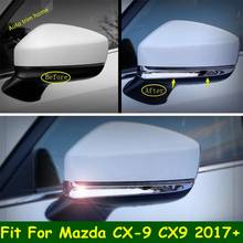 Lapetus-cubierta de tira de espejo retrovisor, accesorios de reajuste Exterior cromado ABS, aptos para Mazda CX-9, CX9, 2017, 2018, 2019, 2020 2024 - compra barato