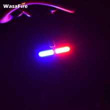 WasaFire Bike Night Cycling Rear Light Red Blue LED Bike Light USB Rechargeable Bicycle Taillight 6 Modes Safety Warning Lamp 2024 - buy cheap