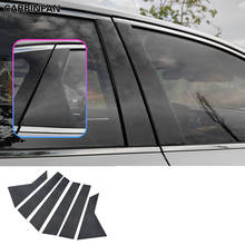Janela do carro guarnição centro bc pilares post capa guarnição de fibra carbono porta protetora adesivo para hyundai sonata 10th 2020 2021 c1715 2024 - compre barato