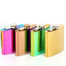 Stainless Steel Hip Flask Gold-plated Gradient Wine Pot 6OZ Portable Portable Hip Flask Whiskey Bottles 2024 - buy cheap