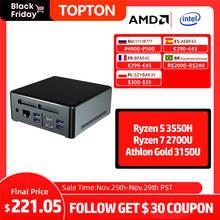 Topton Best Sale AMD Mini Computer Ryzen R5 3550H R7 2700U Vega Graphic M.2 NVMe+2.5''SATA Gaming PC Windows 10 HDMI2.0 DP USB-C 2024 - buy cheap