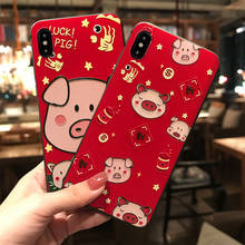 Cute Pig Fish 3D Emboss Phone Case For Xiaomi Redmi Note 7 8 9 Pro 8T 7A 8A Mi 10 9 8 Lite 9T CC9 CC9e Soft Cozy Matte Fundas 2024 - buy cheap